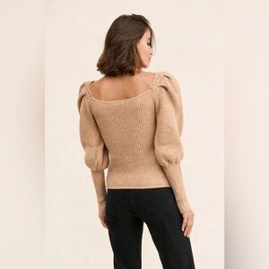 ASTR the Label Esma pouf shoulder longsleeve knit sweater